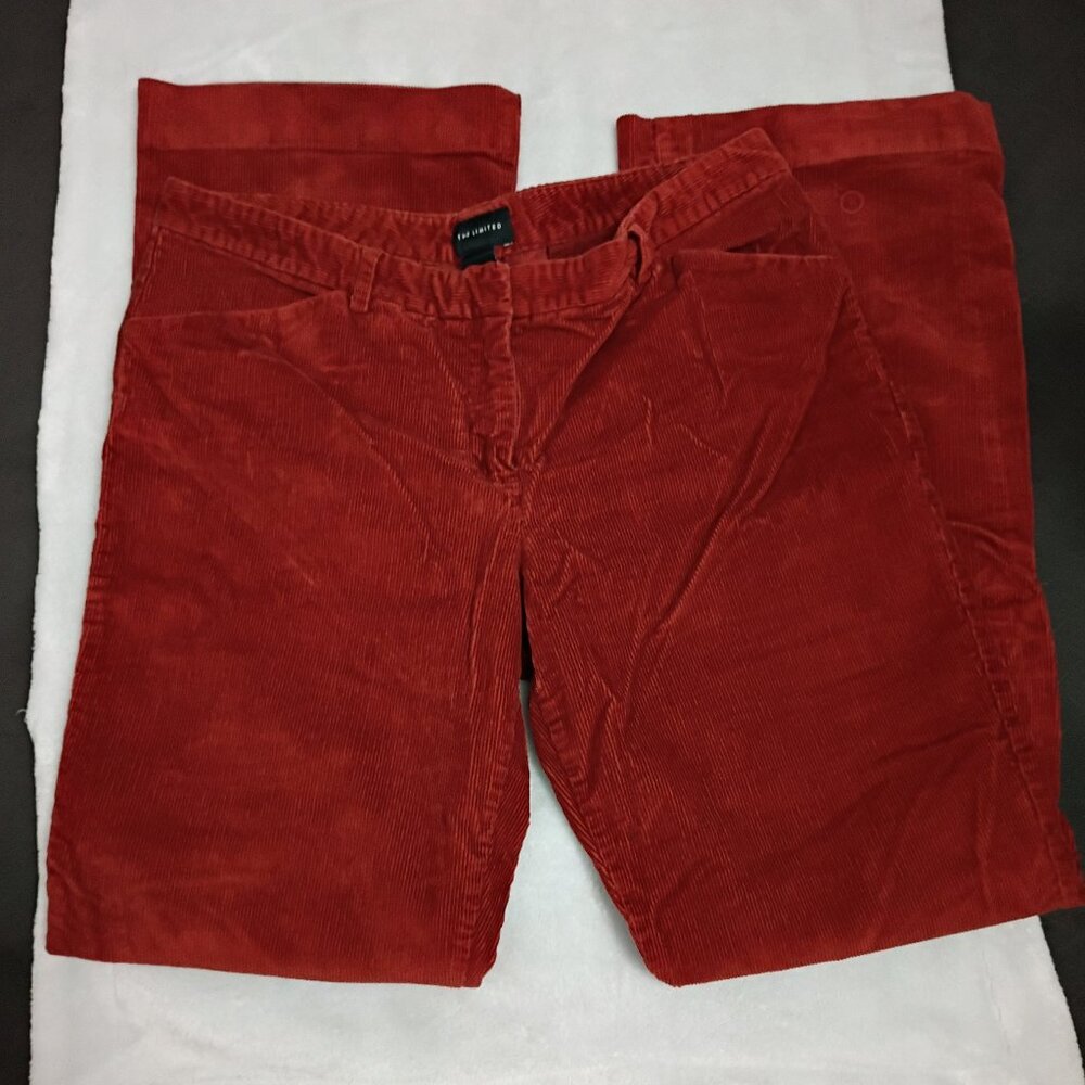The Limited Y2K Women's Dark Orange Corduroy Pants Size 10